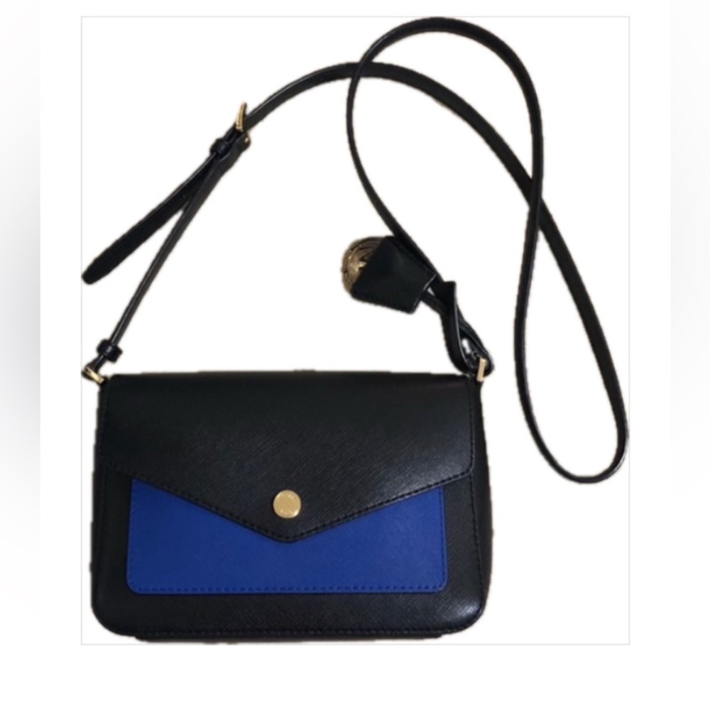 Michael Kors Greenwich Bicolor Slap Flap Leather Crossbody Bag